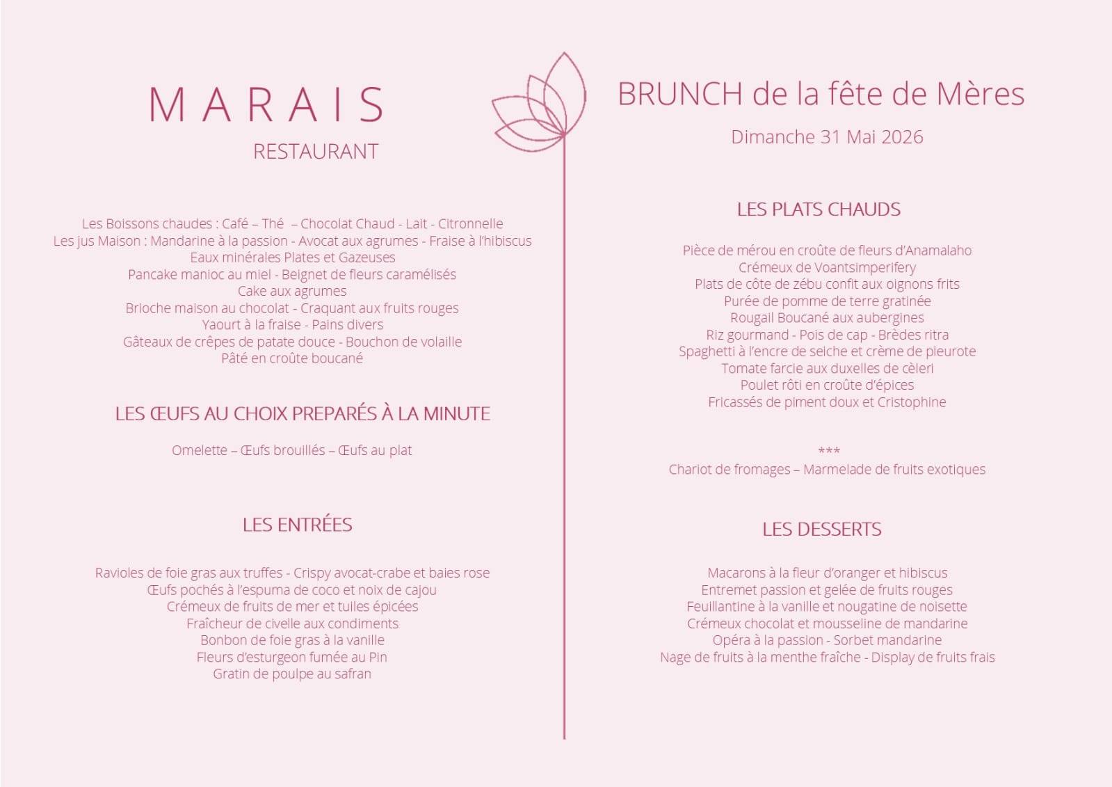 Le Brunch de la Fête des Mères